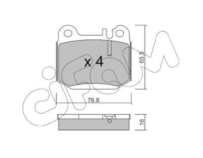 Brake Pad Set, disc brake CIFAM 822-564-0