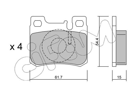 CIFAM 822-566-0 Brake Pad Set, disc brake