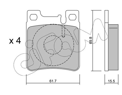 CIFAM 822-567-0 Brake Pad Set, disc brake
