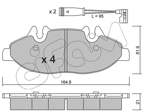 CIFAM 822-575-0K Brake Pad Set, disc brake