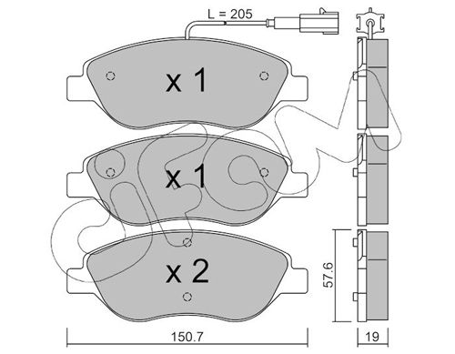 CIFAM 822-577-0 Brake Pad Set, disc brake