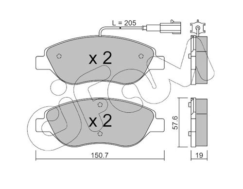 CIFAM 822-577-1 Brake Pad Set, disc brake