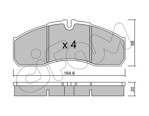 CIFAM 822-578-3 Brake Pad Set, disc brake