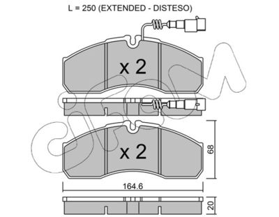 Brake Pad Set, disc brake CIFAM 822-578-7