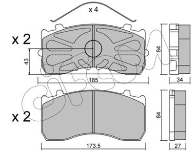 Brake Pad Set, disc brake CIFAM 822-583-1