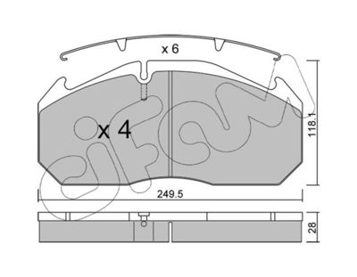 Brake Pad Set, disc brake CIFAM 822-586-0