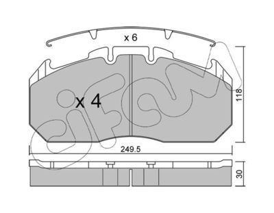 Brake Pad Set, disc brake CIFAM 822-587-0