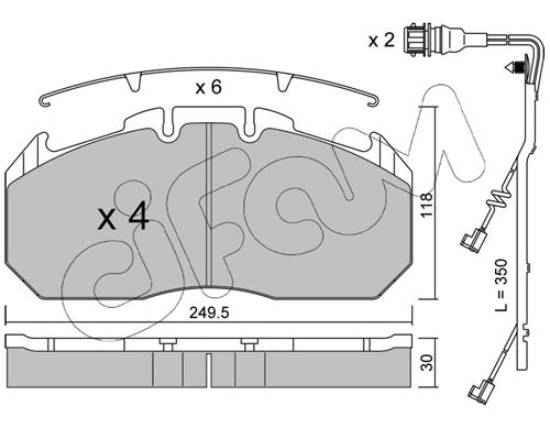CIFAM 822-587-0K Brake Pad Set, disc brake