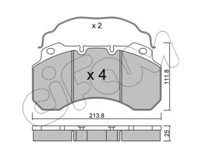 Brake Pad Set, disc brake CIFAM 822-588-0