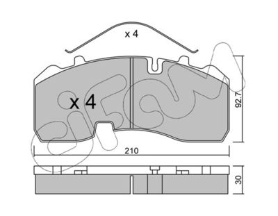 Brake Pad Set, disc brake CIFAM 822-595-0