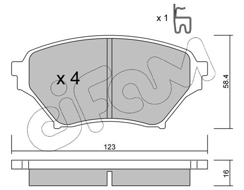 CIFAM 822-607-0 Brake Pad Set, disc brake