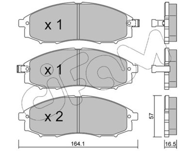 Brake Pad Set, disc brake CIFAM 822-611-0