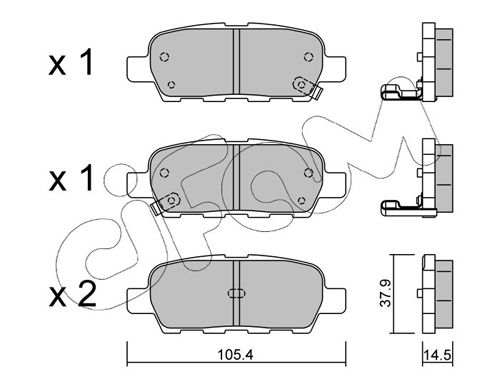 CIFAM 822-612-0 Brake Pad Set, disc brake