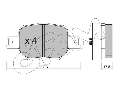 CIFAM 822-614-0 Brake Pad Set, disc brake