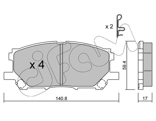 CIFAM 822-618-0 Brake Pad Set, disc brake