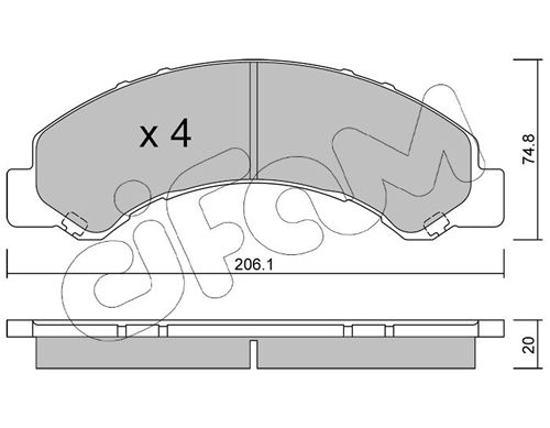 CIFAM 822-620-0 Brake Pad Set, disc brake