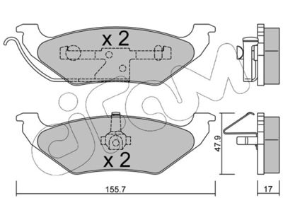 Brake Pad Set, disc brake CIFAM 822-624-0