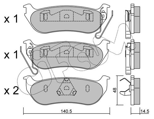 CIFAM 822-627-0 Brake Pad Set, disc brake