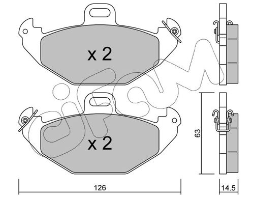 CIFAM 822-634-0 Brake Pad Set, disc brake