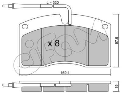 Brake Pad Set, disc brake CIFAM 822-648-0