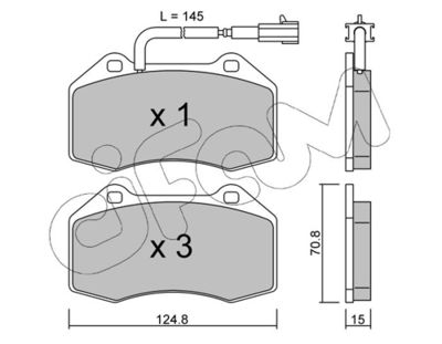Brake Pad Set, disc brake CIFAM 822-651-1