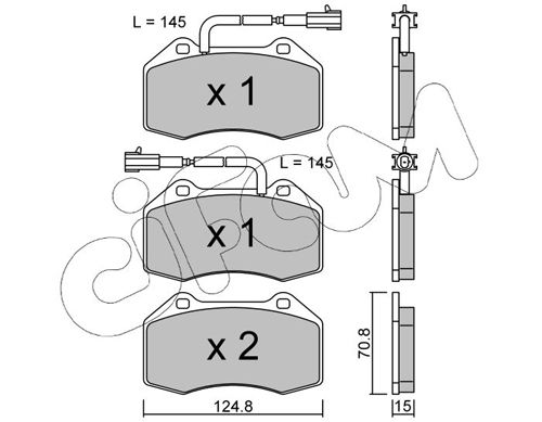 CIFAM 822-651-2 Brake Pad Set, disc brake