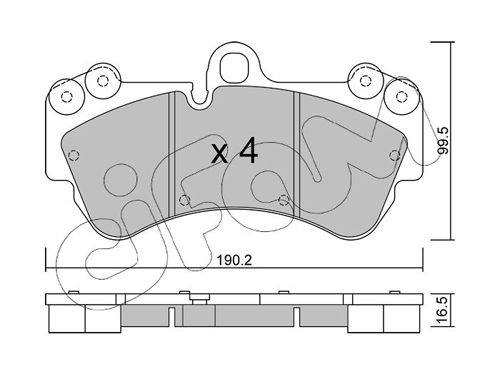 CIFAM 822-653-0 Brake Pad Set, disc brake