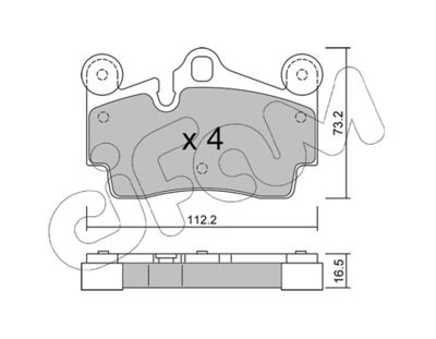 Brake Pad Set, disc brake CIFAM 822-655-0
