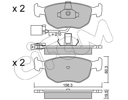 CIFAM 822-656-1 Brake Pad Set, disc brake