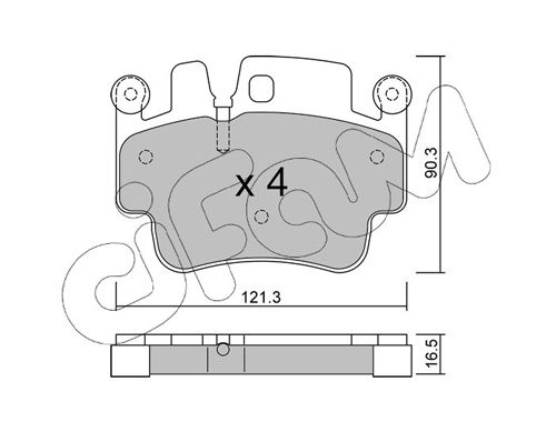 CIFAM 822-657-0 Brake Pad Set, disc brake