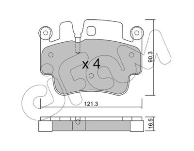 Brake Pad Set, disc brake CIFAM 822-657-0