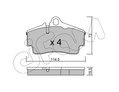 Brake Pad Set, disc brake CIFAM 822-658-0
