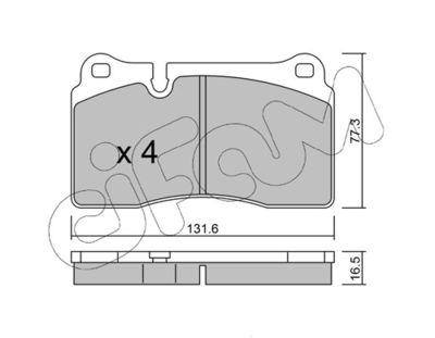 Brake Pad Set, disc brake CIFAM 822-659-0