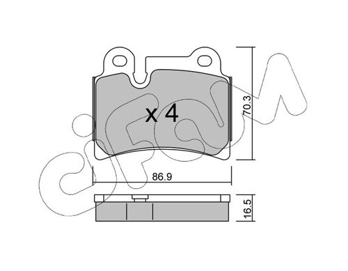 CIFAM 822-660-0 Brake Pad Set, disc brake