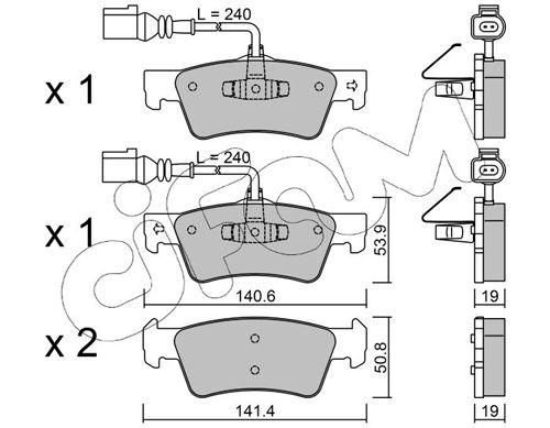 CIFAM 822-661-0 Brake Pad Set, disc brake