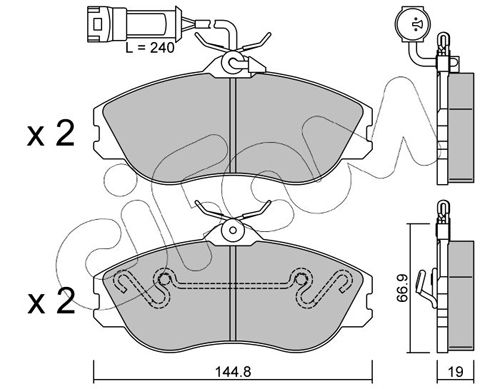 CIFAM 822-663-1 Brake Pad Set, disc brake