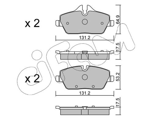 CIFAM 822-664-0 Brake Pad Set, disc brake