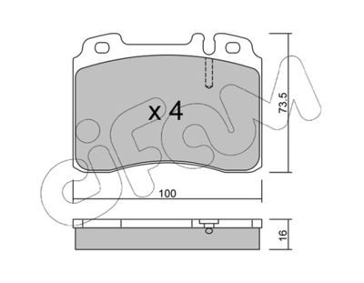Brake Pad Set, disc brake CIFAM 822-667-1