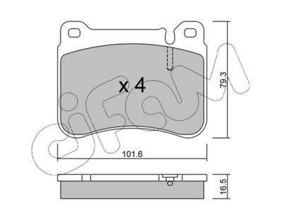 Brake Pad Set, disc brake CIFAM 822-668-0