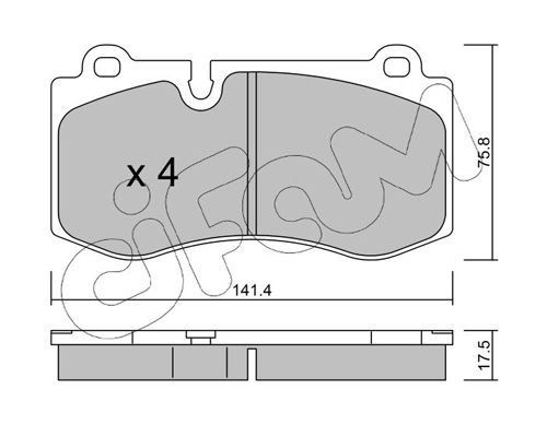 CIFAM 822-669-0 Brake Pad Set, disc brake