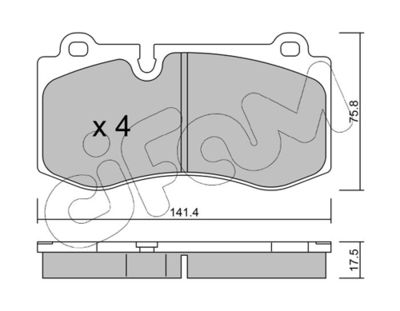 Brake Pad Set, disc brake CIFAM 822-669-0