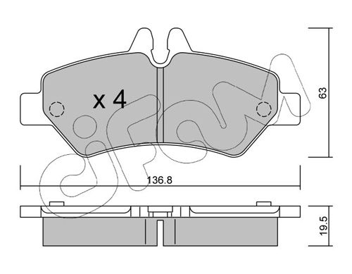 CIFAM 822-672-0 Brake Pad Set, disc brake