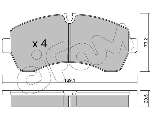 CIFAM 822-673-0 Brake Pad Set, disc brake