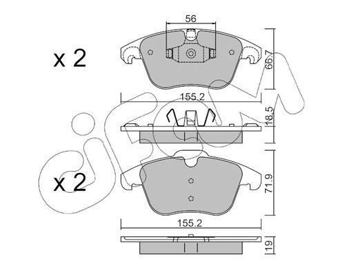 CIFAM 822-675-3 Brake Pad Set, disc brake