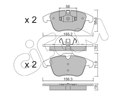 CIFAM 822-675-4 Brake Pad Set, disc brake