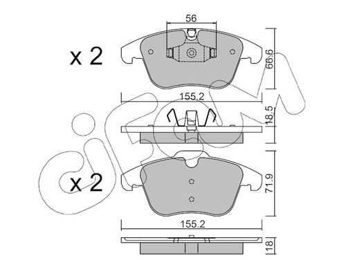 CIFAM 822-675-5 Brake Pad Set, disc brake