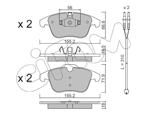 CIFAM 822-675-5K Brake Pad Set, disc brake