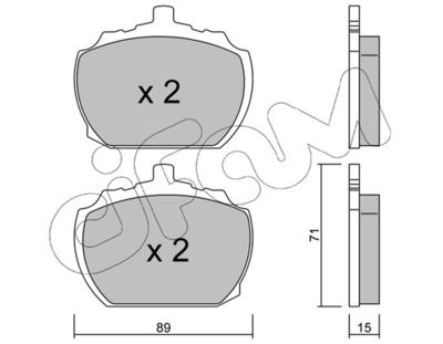 Brake Pad Set, disc brake CIFAM 822-678-0