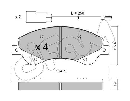 CIFAM 822-679-0 Brake Pad Set, disc brake
