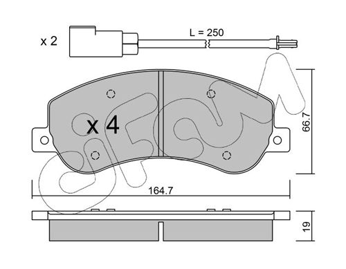 CIFAM 822-680-0 Brake Pad Set, disc brake